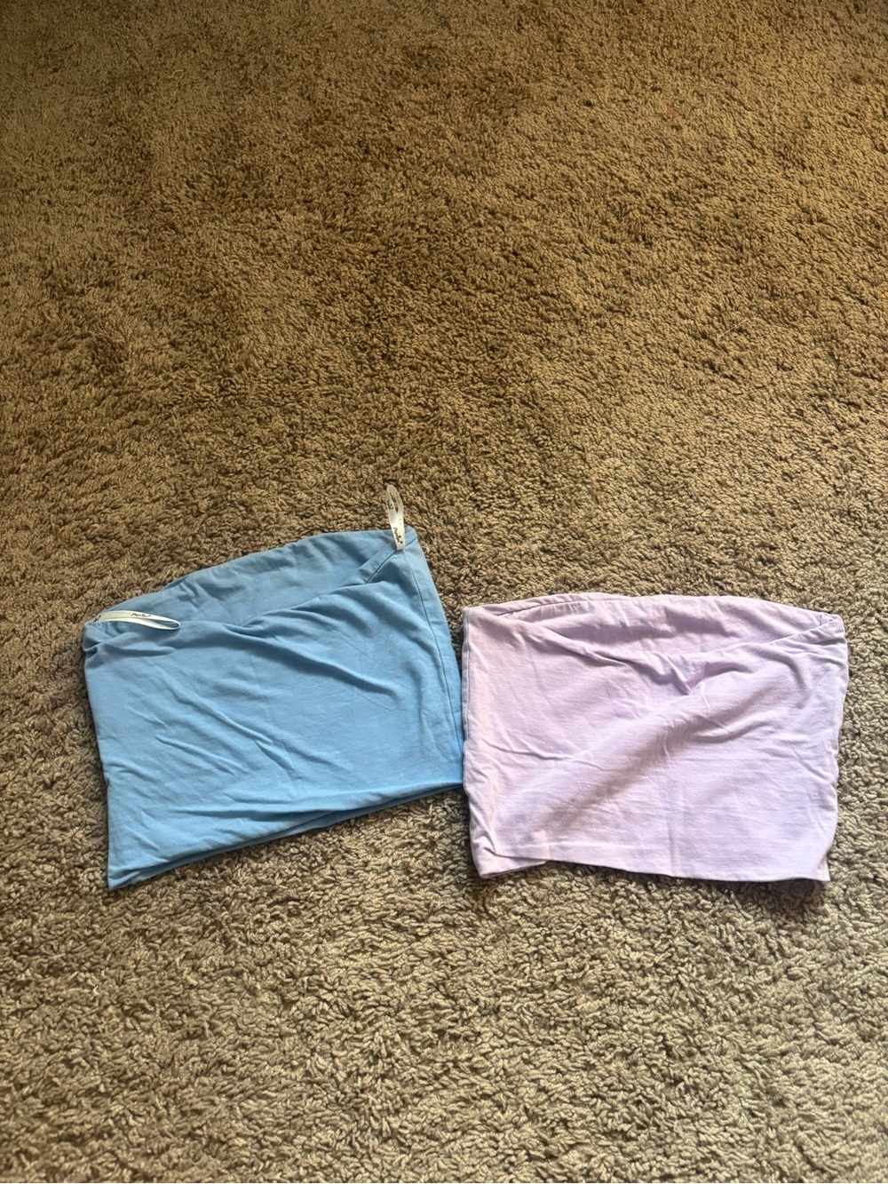 🌸 4 for $10 🌸 Blue and Lavender Tube Tops - Simple Cotton Bandeau Set - Picture 4 of 6